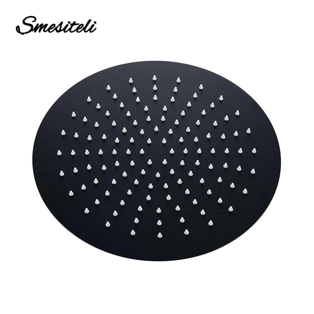 

Only Rain Shower Head Bathroom Accessories Silver Chrome Gold Black Brushed Stainless Steel Round Ultra-thin 8/10/2 Inch