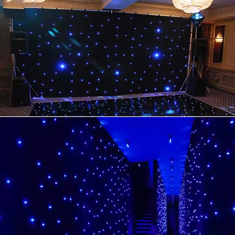 Toile LED personnalisable avec contrôle DMX, rideau ciel étoilé, toile LED étoilée pour fête d'anniversaire, mariage, scène DJ, décoration murale