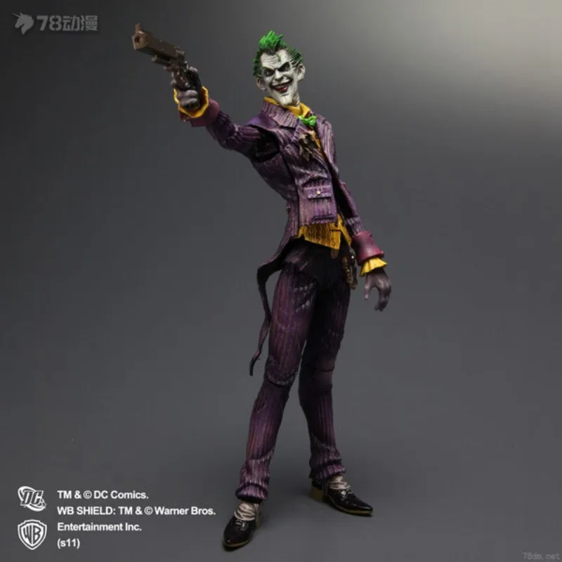 SQEX Original PlayArts Transforms Into Movable Dolls Arkham Asylum Joker Anime Action Figure Model Toys Model Gifts for Boys