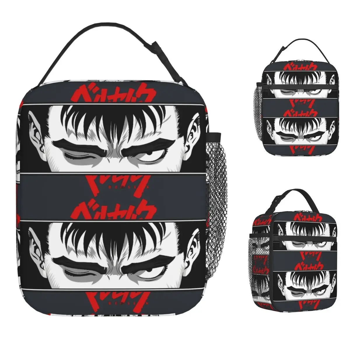 

Japanese Anime Berserk Lunch Bag Guts Cool Manga Lunch Box For Men Outdoor Picnic Zipper Cooler Bag Oxford Thermal Lunch Bags