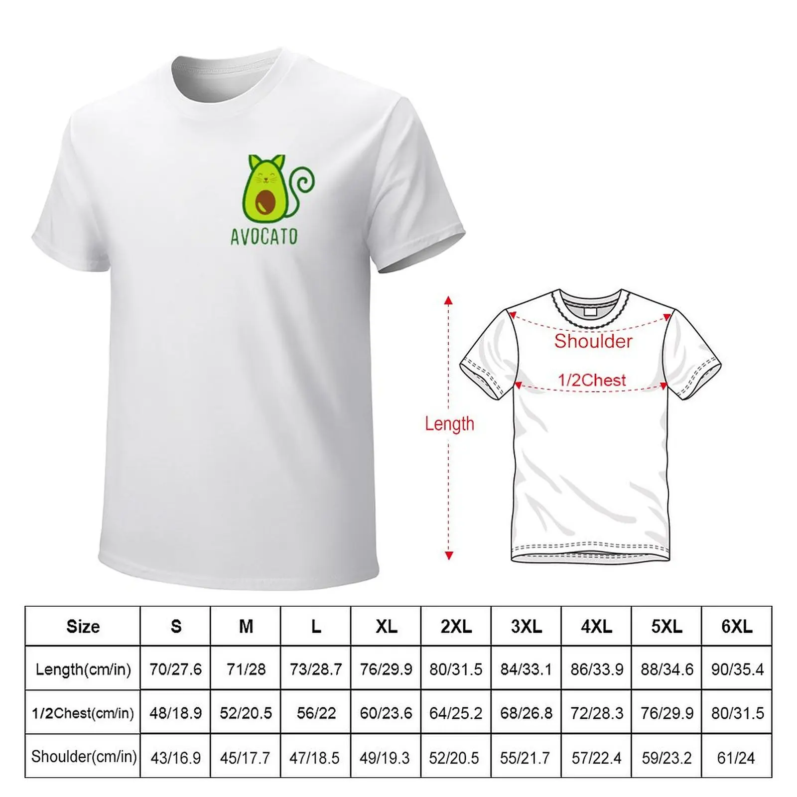 avocato kawaii cat avocado healthy T-Shirt quick drying aesthetic clothes mens t shirt