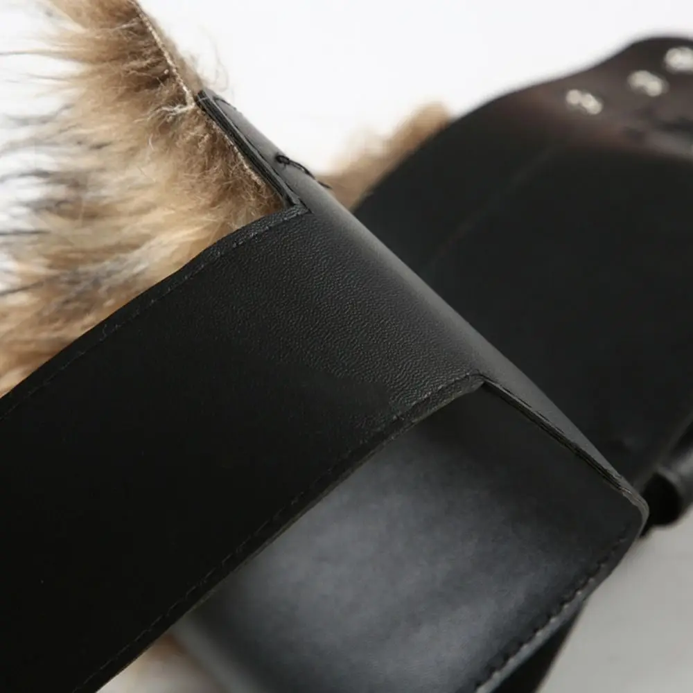 الموضة العصرية الجديدة فو الفراء الربط حزام بولي Leather الجلود حزام حقيبة صغيرة المرأة تصميم شيك Gyaru Y2k ريترو غير النظامية حزام خصر