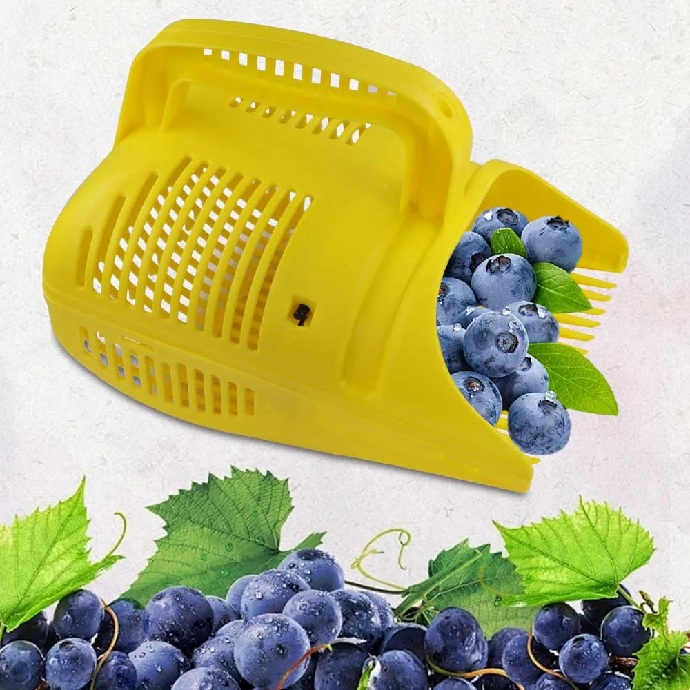 Portable Berry Blueberry Picker Plastic Comb Rakes Handheld Picking Collection Fruit Collecting Scoop for Farm Orchard Harvester