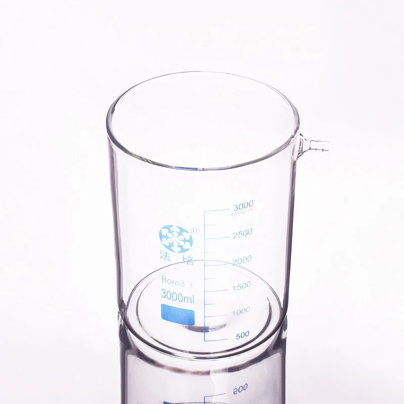 

FAPEI Beaker in low form with upper tube,Without spout,Capacity 3000mL,Beaker with tubules,Laboratory beaker