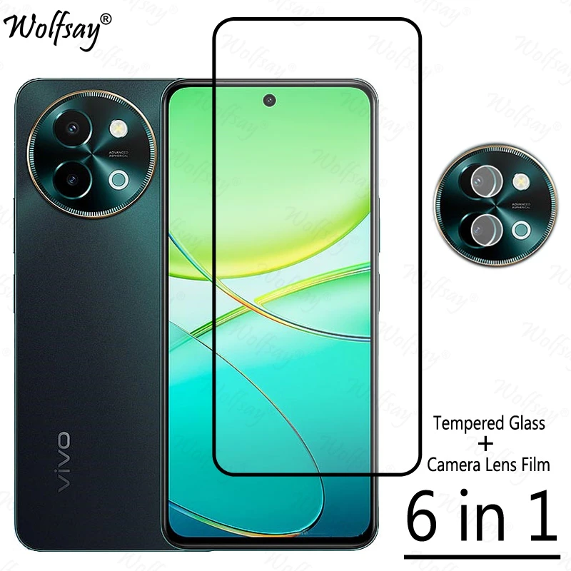 Full Cover Tempered Glass For Vivo Y38 Screen Protector For Vivo Y38 Y 38 5G Camera Lens Film Glass For Vivo Y38 Glass 6.68 inch