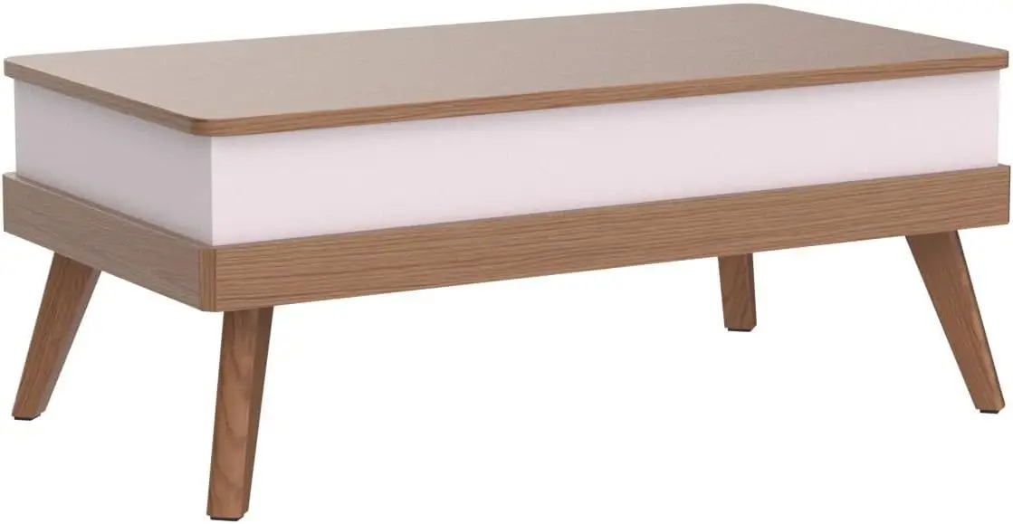 Top Coffee Center Table com compartimento de armazenamento escondido, mesa de jantar fácil de montagem para recepção da sala de estar, escritório em casa