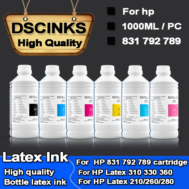 For HP 831 Latex Ink for hp 831 ink Cartridge For HP Latex 310 For HP  Latex 330 for HP Latex 360 printer 1000ml Latex ink