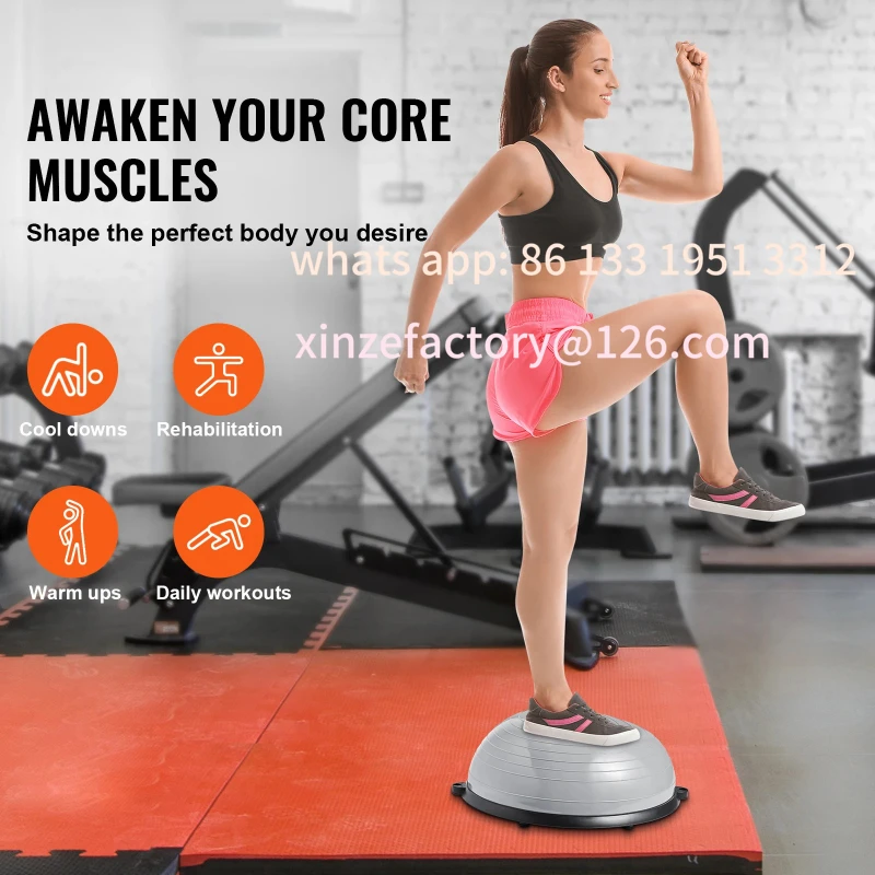 Customizable 23/26 inch Half Exercise Ball Trainer Balance Trainer 660lbs Capacity Stability Ball Yoga