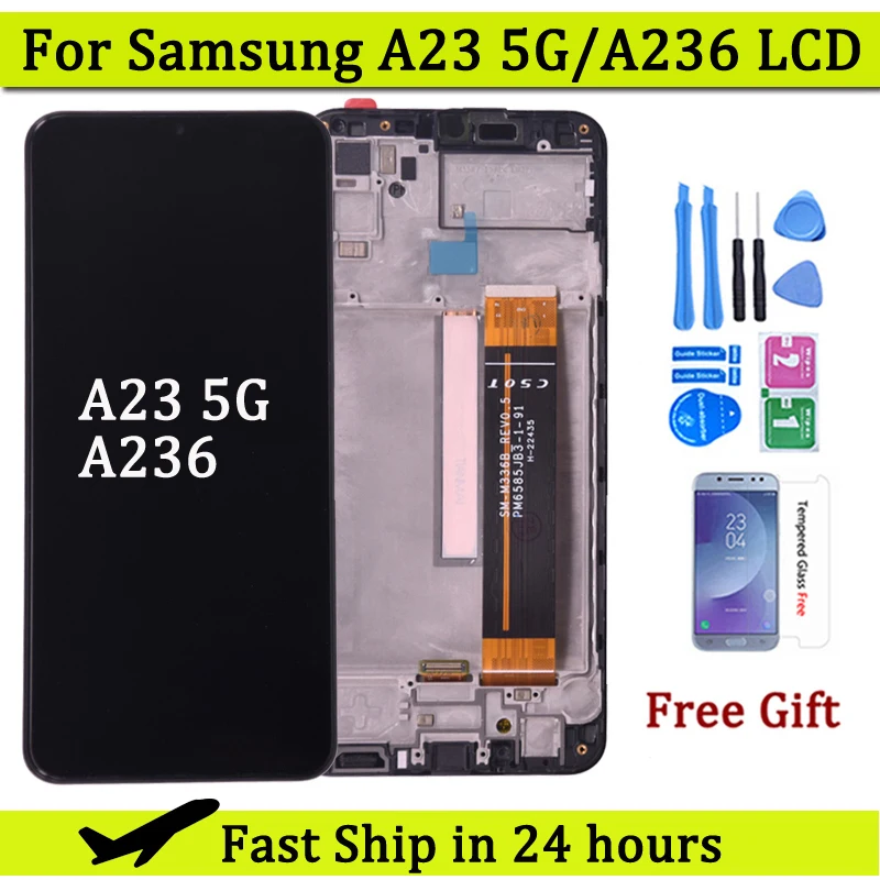 6,6 ''для Samsung A23 5G A236 ЖК-дисплей с сенсорным экраном дигитайзер в сборе для Samsung A236U A236B LCD