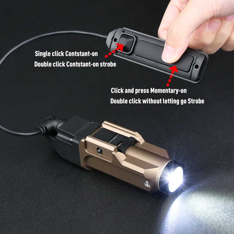 

WADSN TL 9/TL-RM2 1000Lumen Hunting Scout Light Tactical Weapon Gun Flashlight Toy Pistol Lamp High Power Torch Metal CS Wargame