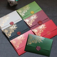 10Pcs Without Stamp High Grade Pearl Paper Envelopes Wedding Invitation European Bronzing Pattern Envelope Bag Premium Quality