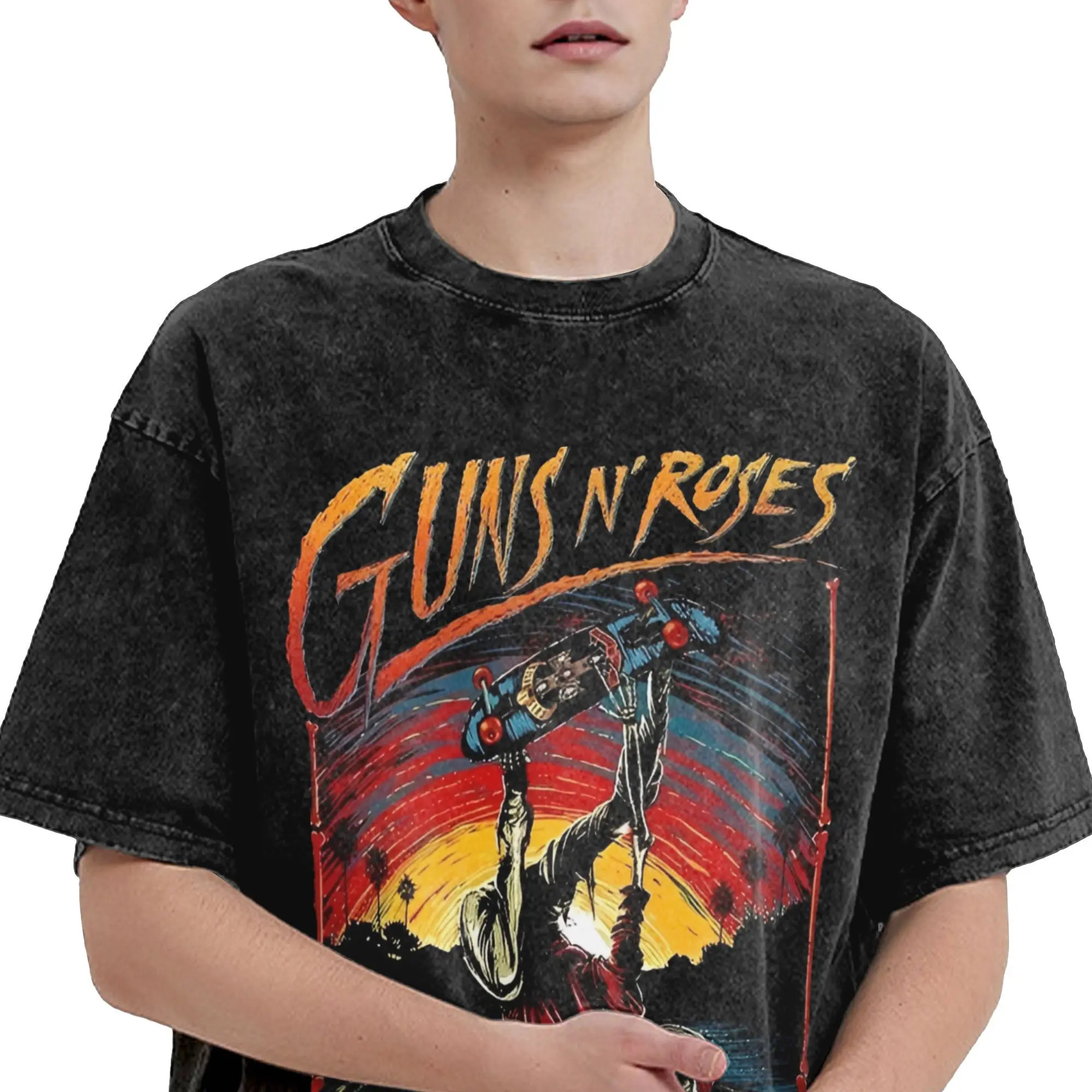 Guns-N Roses Tour T-Shirt Summer 2025 Retro Gothic Rock Retro T