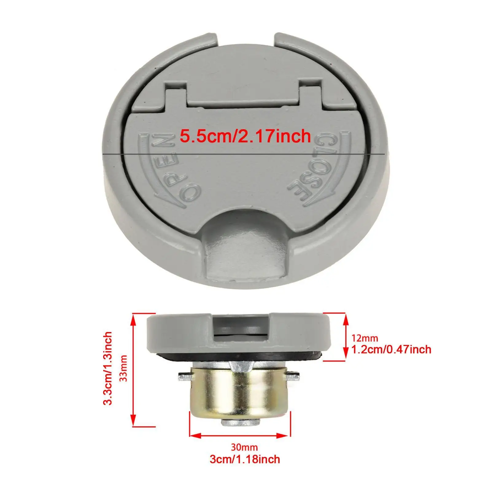 2개의 키로 쉽게 설치할 수 있는 잠금 연료 캡 장식 액세서리