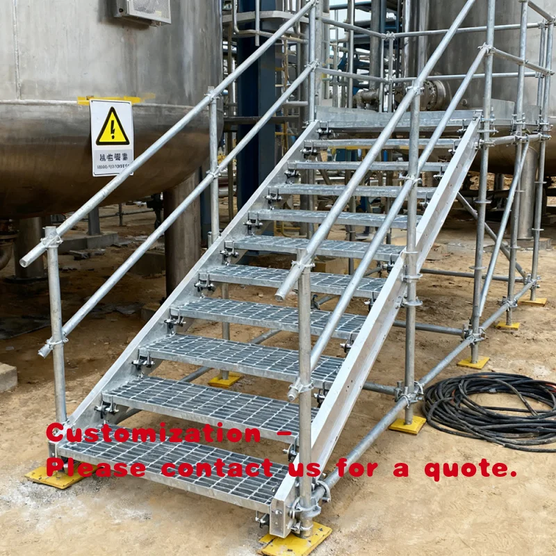 custom.Industrial Design Style Premium Quality Durable Steel Stairs with Metal Railing Outdoor Straight Stair