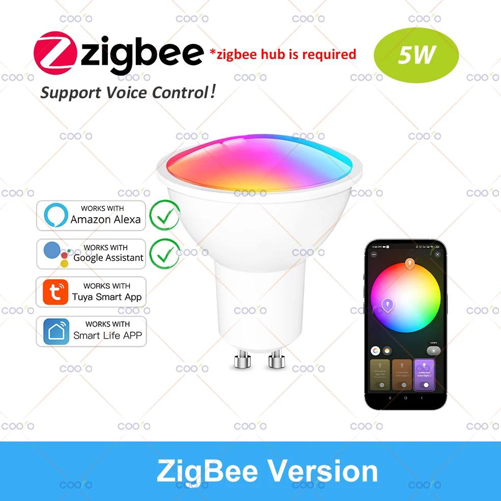 Tuya Smart WiFi ZigBee Bluetooth LED-Glühbirnen 220V 110V E27 GU10 E14 RGB Dimmbare LED-Lampe Funktioniert mit Smart Life Alexa Google
