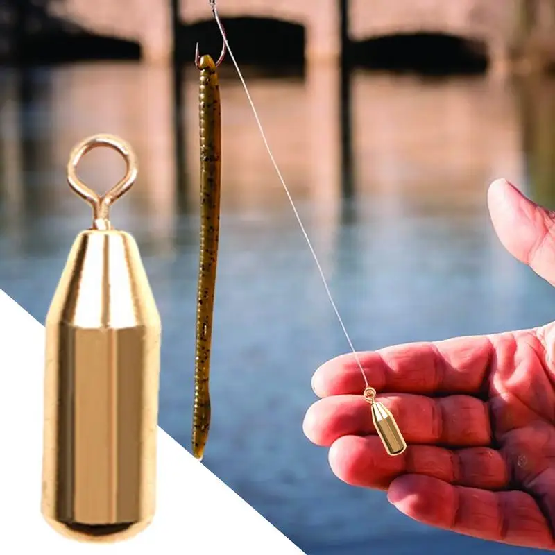 Fishing Lines Weights Copper Drop Shot Weights Water Drop Sinkers Portable Saltwater Fishing Sinkers Surf Fishing Gear For