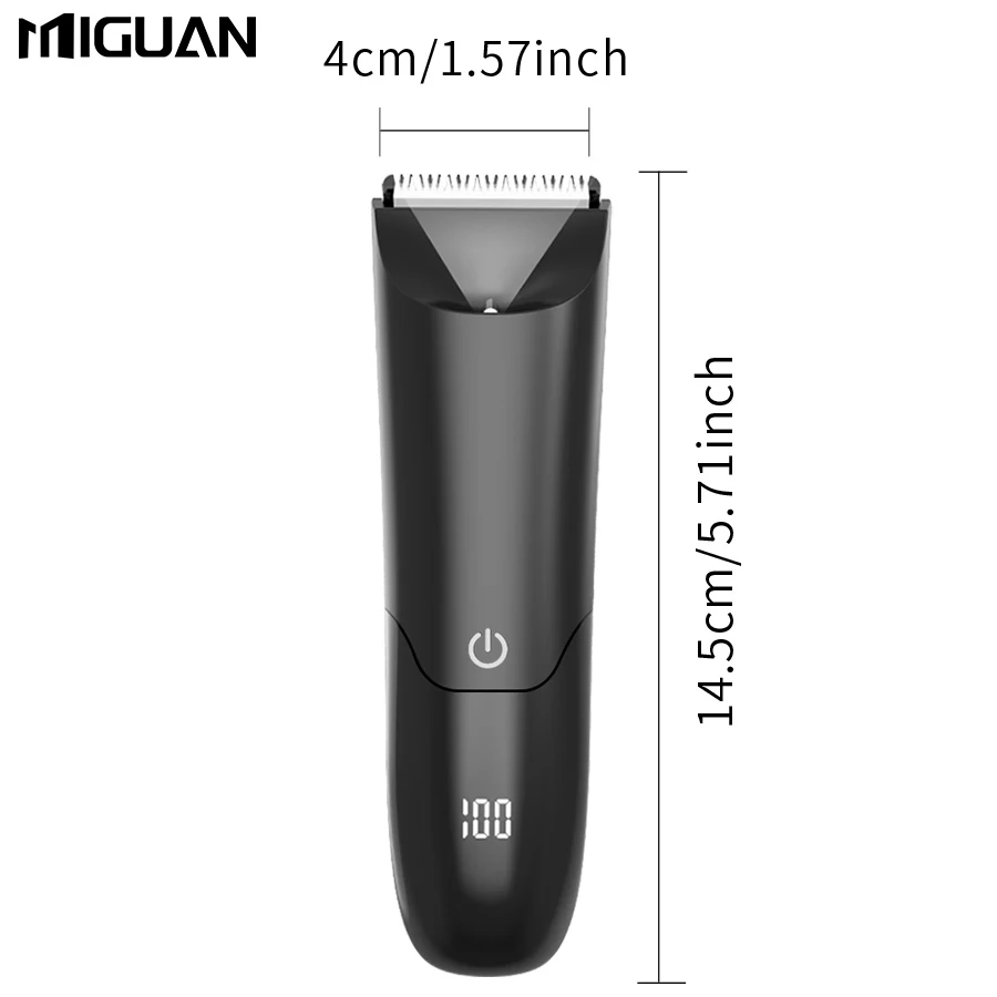 Men's Body Trimmer, Electric Shaver, Electric Inguinal And Hair Trimmer, Ceramic Blade Male Hygiene Shaver