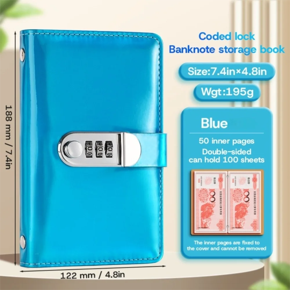 Buku Tabungan Uang PU dengan Kunci Sandi, 100 Amplop, Tantangan Menabung, Kapasitas Besar, Tahan Air