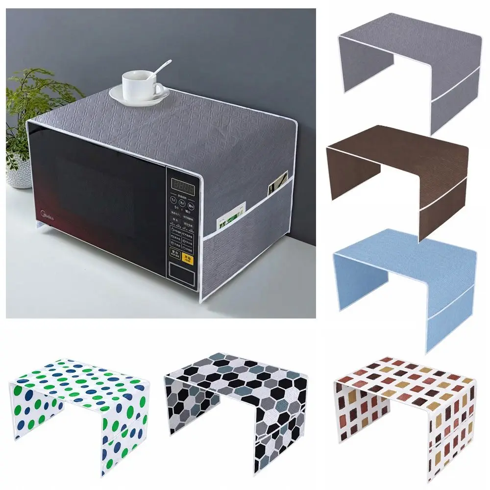 Super Soft Microwave Oven Dust Cover Dustproof Oilproof Microwave Protective Cloth PEVA Oven Dust Proof Cover Kitchen Use