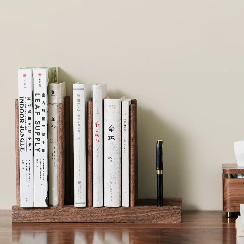 

Настольная книжная полка из черного ореха, вертикальный органайзер для документов, офисная полка из цельного дерева, регулируемый держатель для файлов для рабочего пространства