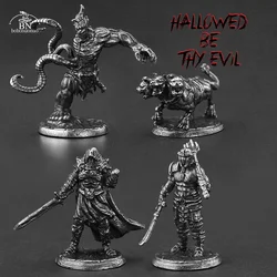White Brass Demon Warrior Dog Soldiers Minature Figurines Metal Men Toy Collection Models Tabletop War Game Chess Piece Gift