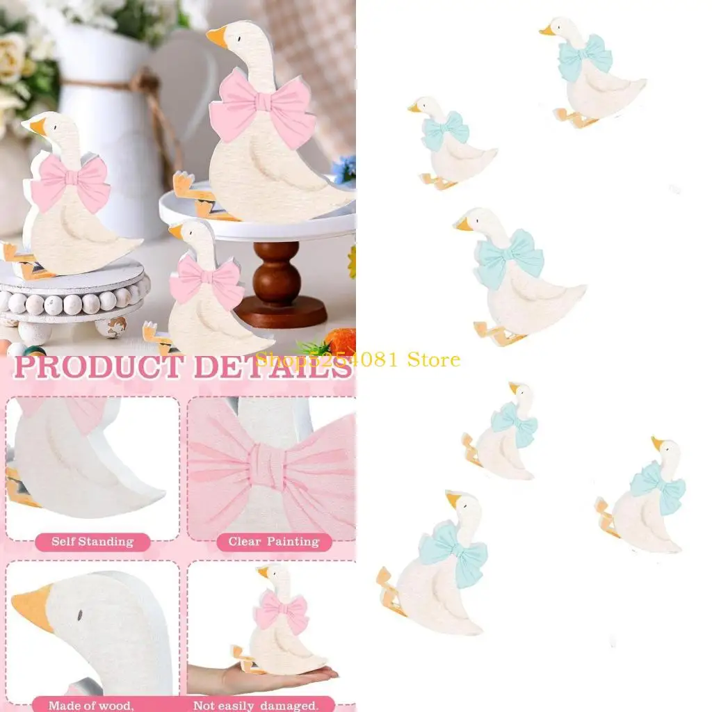 

AXYC 3шт деревянные фигурки гусей украшения Пасхальное украшение на день рождения Рождество