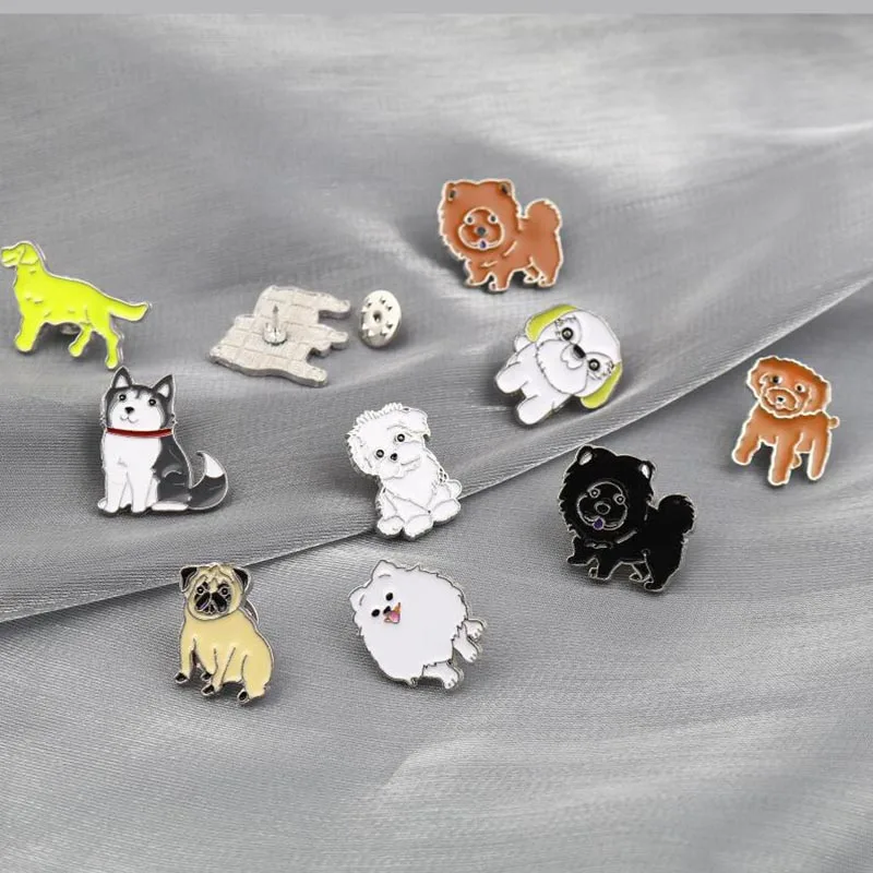 Chihuahua dog brooches for women girls men pin metal alloy animal male female dog brooch pins party clothes jewelry