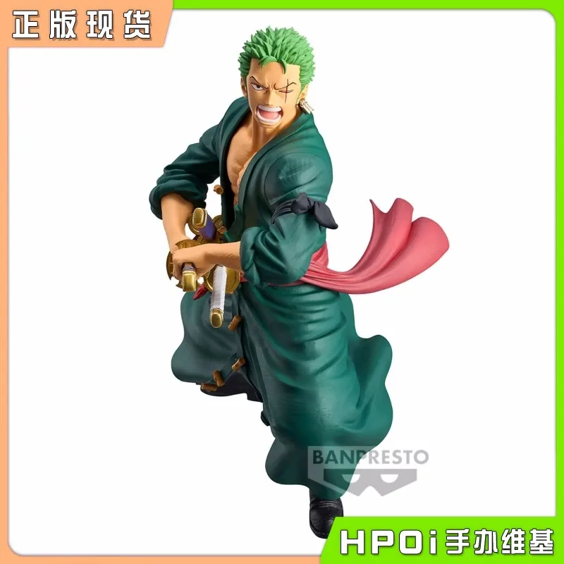 Bandai Original ONE PIECE  Grandista Zoro Anime Action Figures Toys for Boys Girls Kids Gift