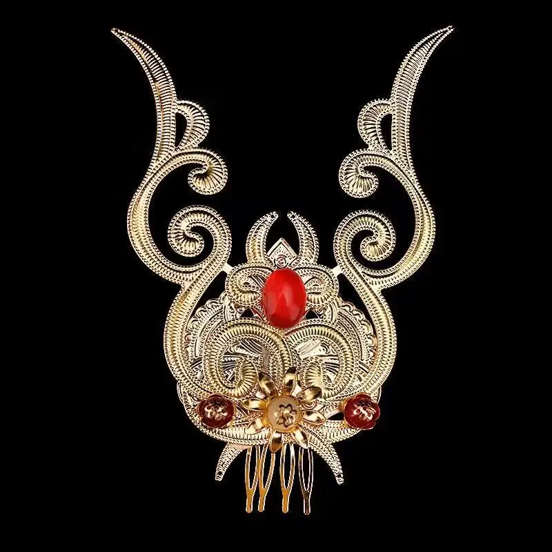 Cadre Métal Couronne Vintage FUTUREORYY - Base Coiffe Traditionnelle Chinoise Pour Cosplay Et Artisanat