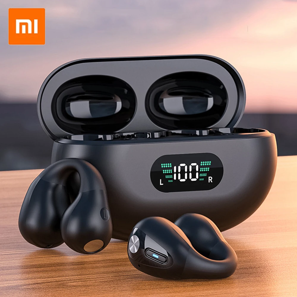 Xiaomi Bone Conduction Earphone Ear-Clip Bluetooth-compatible Headphones Wireless Earbuds 3D Surround Stereo Bass Sports Headset