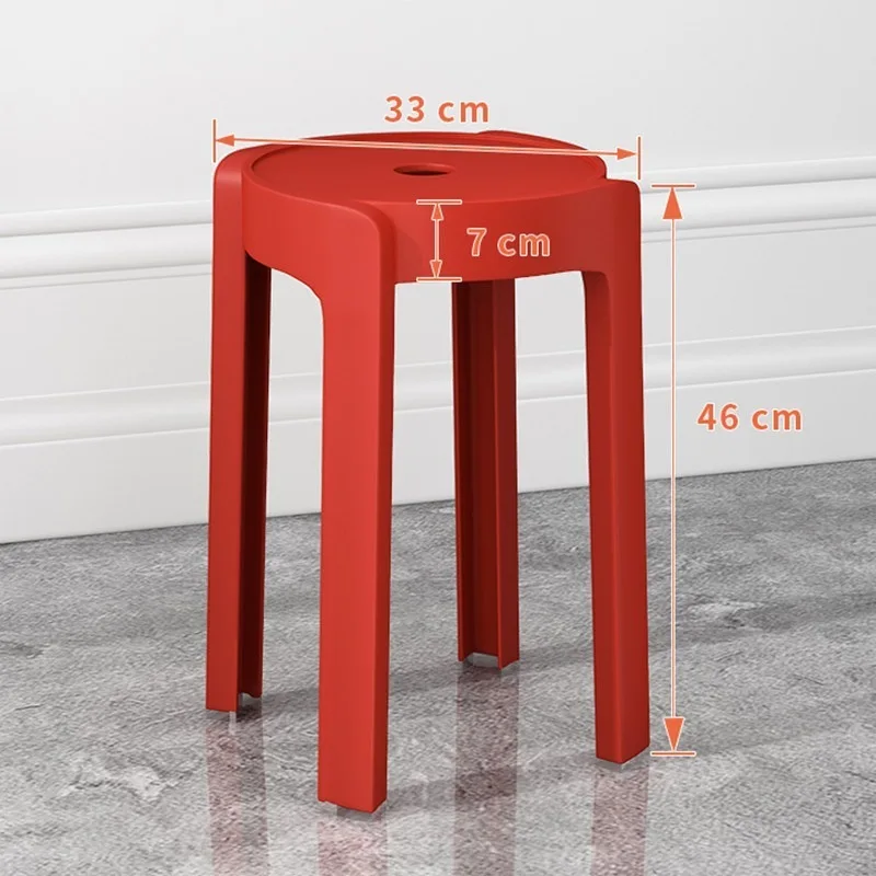 F304 Stackable dining table stool windmill stool high round stool plastic stool simple chair