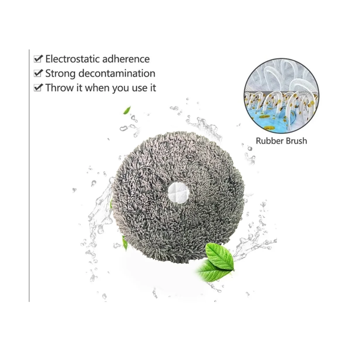 6Pcs Washable Mop Cloth for UWANT U200 Robotic Vacuum Cleaer Replacement Spare Parts