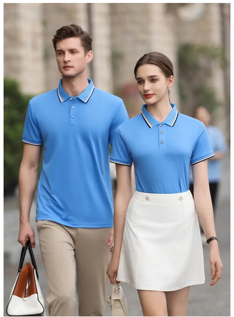 2024 New Summer Fashion Brand Polo Shirts for Men Casual Solid Color Slim Fit Mens Polos New Men Clothing Lapel Breathable Top