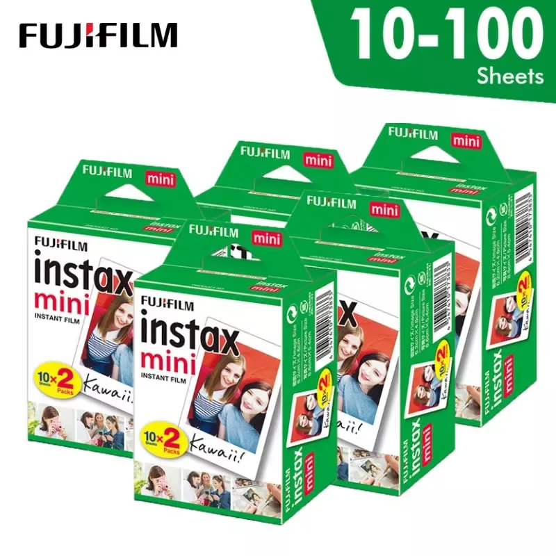 10/20/40/60/80/100 Sheets Fujifilm instax Mini 11 9 3 Inch White Edge FilmsFor Instant Mini Camera 11 9 25 50s 90 Photo Paper