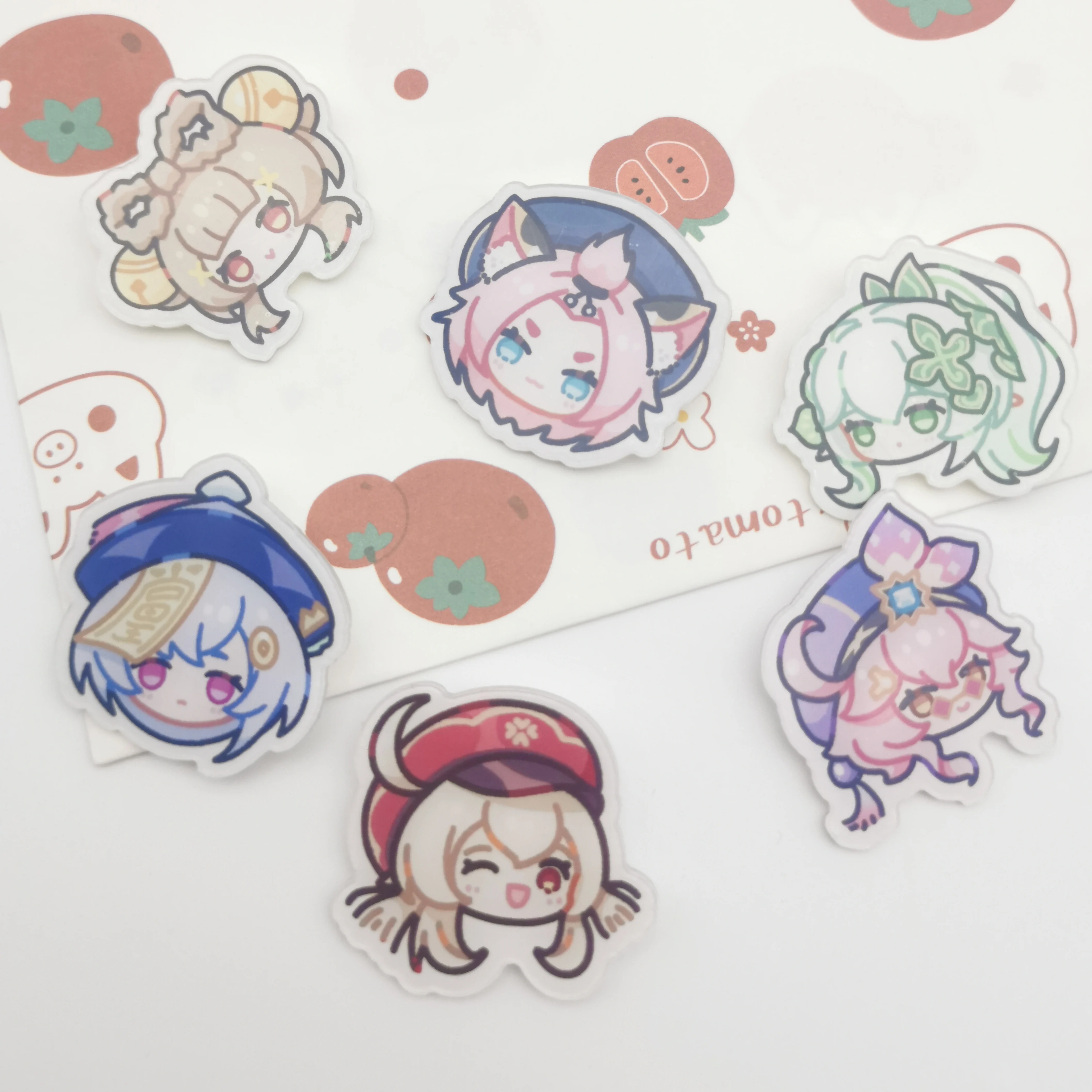 1PC Anime Game Genshin Impact Cute Klee Nahida Lapel Badges Clothes Jewelry Collar Acrylic Brooches Accessories Gifts For Friend
