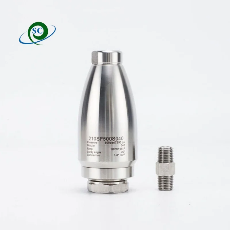 CS High Pressure 500 Bar 7200psi Quick Connect with ceramic core  water turbo rotating nozzle for cleaning Agua potable