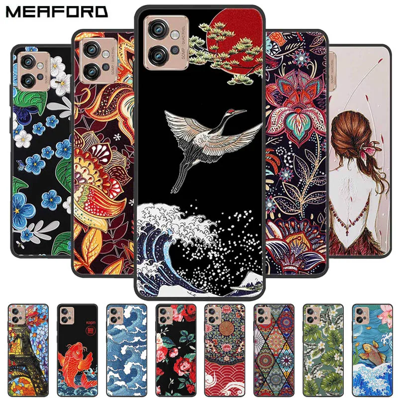Funda de teléfono con relieve 3D para Moto Edge 30 Ultra, funda de silicona suave con dibujos animados, para Moto Edge 30 Fusion Coque Edge30 Neo