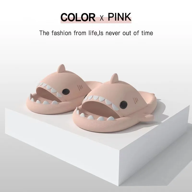 2024 New Shark Slippers Summer Shark Slides Women Men Indoor Bathroom Sandals Couples EVA Shoes Soft Female Outdoor Beach Shoes