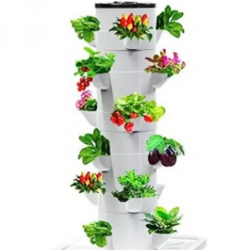 Hydroponic Growing System Vertical Tower Garden Kit with LED Grow Light for Indoor Vegetables Herbs Soilless Cultivation 10