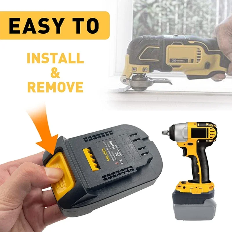 Imagem -06 - Adaptador de Bateria Mt20dl Apto para Makita 18v 20v Ferramentas Elétricas Bateria Li-ion Bl1850 Bl1840 Bl1830 Converter para Dewalt