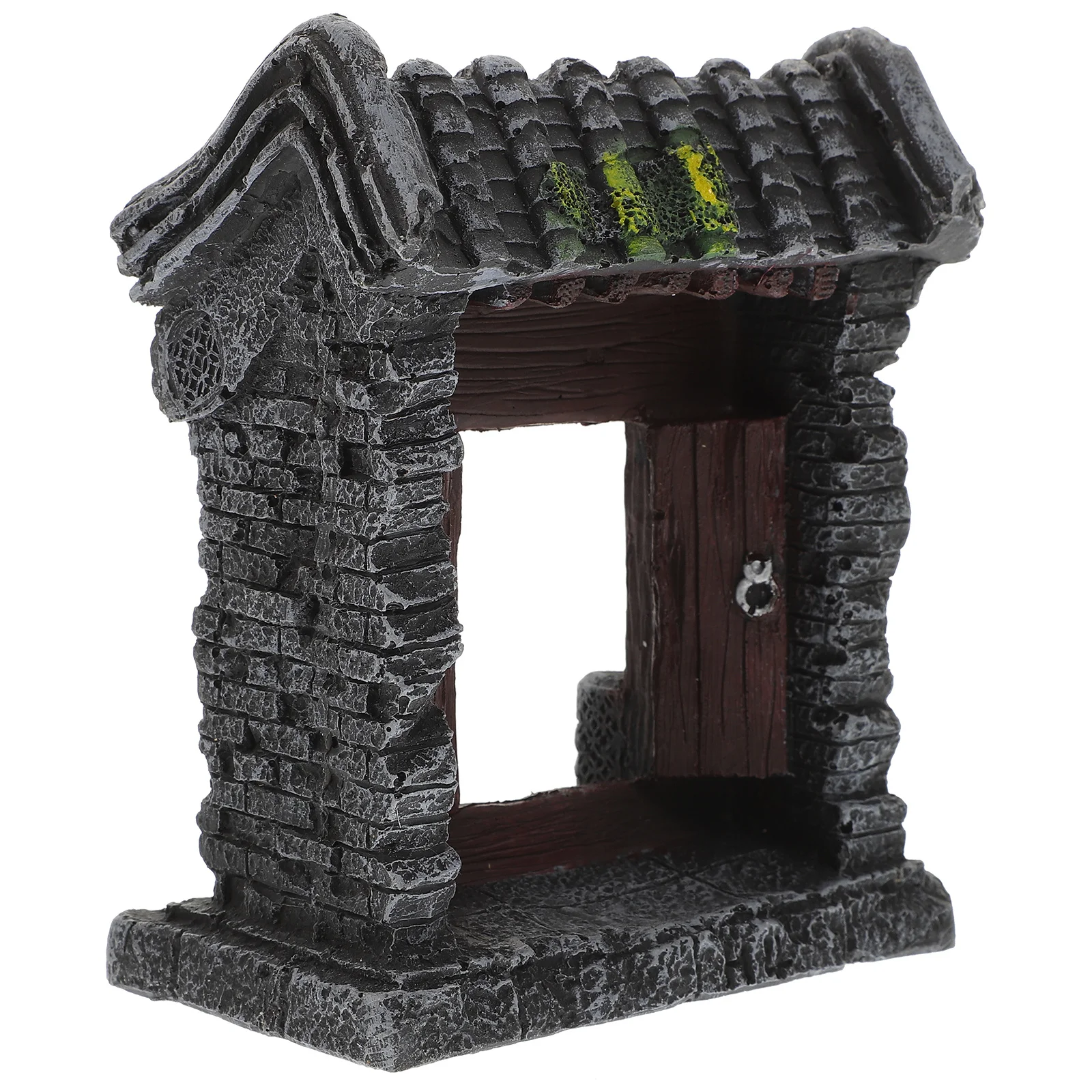 

Aquarium Decoration Mini Resin Ornament Classical Ancient Temple Ruins Decor For Fresh Salt Water Tanks Lifelike Statues Fish