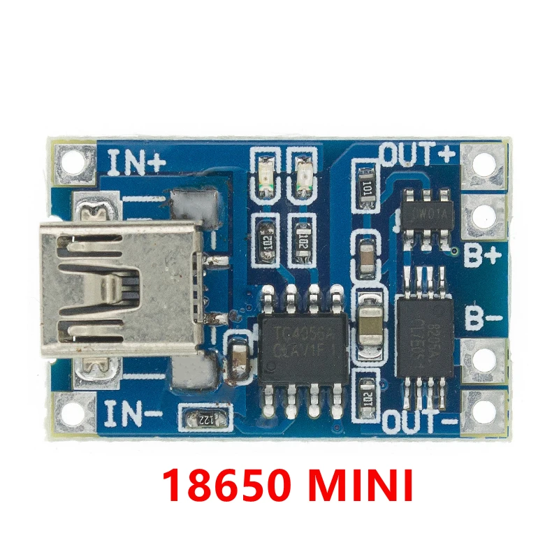 5 peças tipo-c/micro usb 5v 1a 18650 tp4056 módulo de carregador de bateria de lítio placa de carregamento com proteção funções duplas 1a li-ion