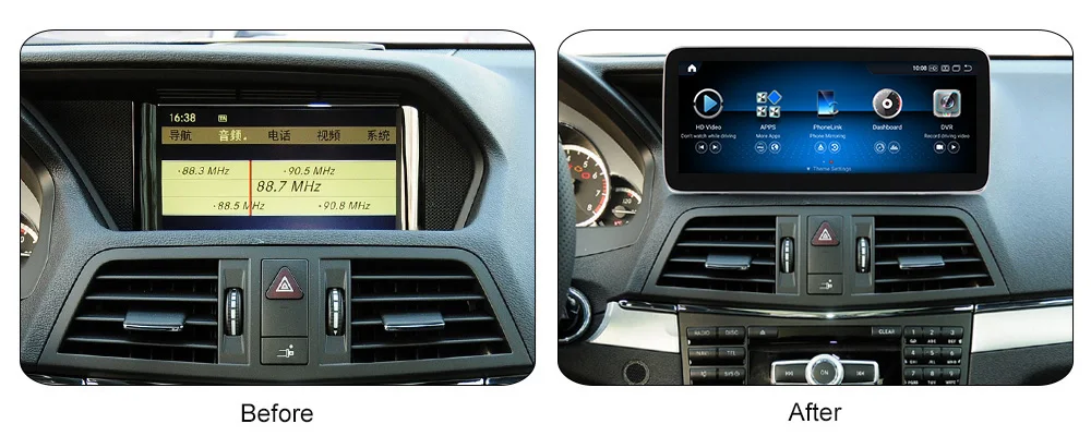 MEKEDE Snapdragon System 680 8+256 Android Auto Car-play Gps Navigation For Benz E Class W207 8core WiFi 4G 360 Camera