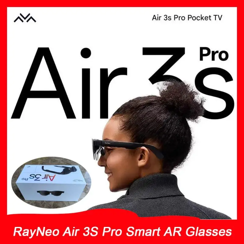 Lunettes intelligentes AR RayNeo Air 3S Pro 1200 nits Micro OLED 1980P Affichage 3D Compatible DP pour films et jeux