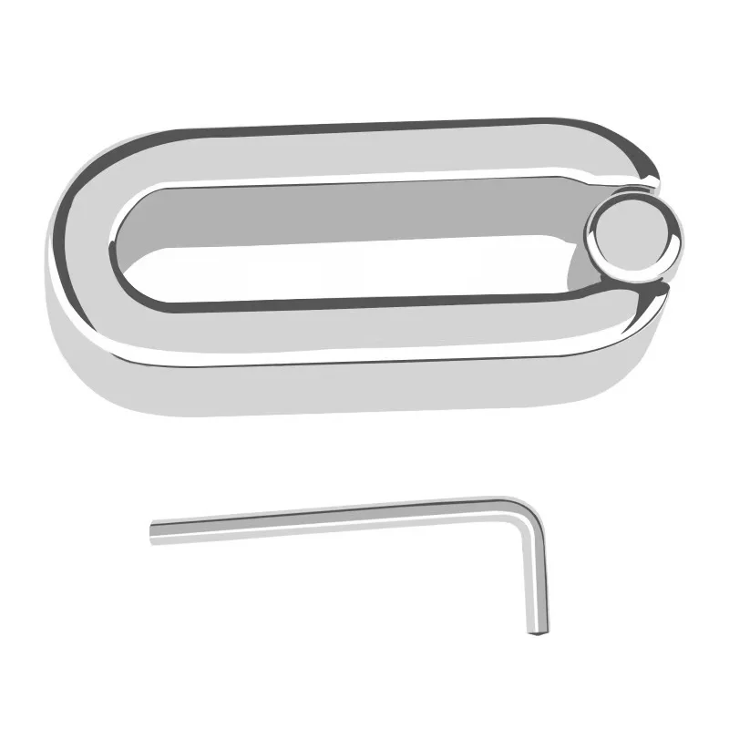 

Stainless Steel Scrotum Pendant Ball Stretcher Penis Testicle Restraint Sperm Locking Ring Delayed Ejaculation Trainer Male Toy