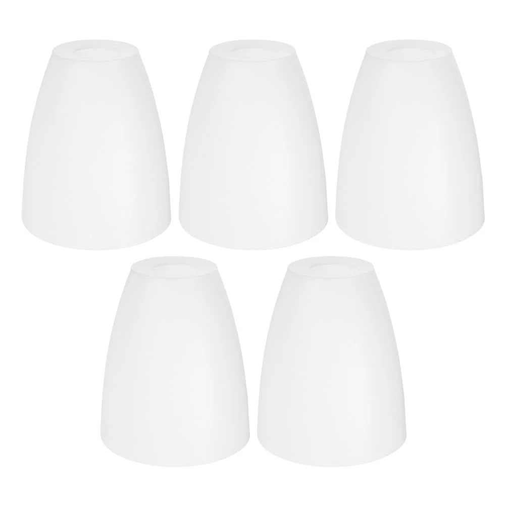 5 Pcs Flat Mouth Plastic Lampshade White 32mm Center Hole Easy Install Disassemble Cleaning Home Decor Light Cover Desk Table