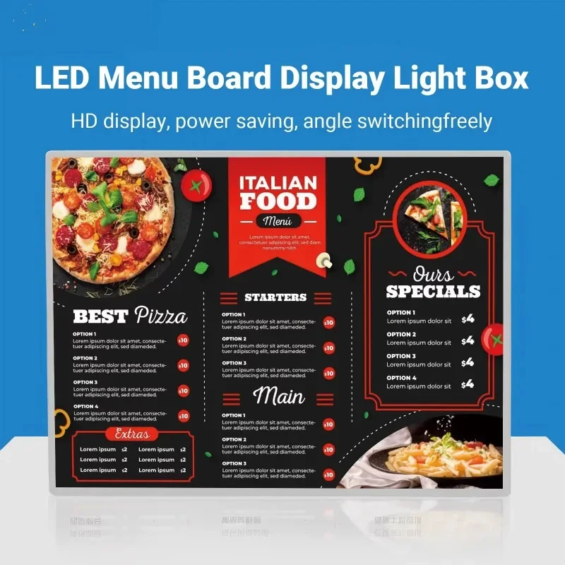 A3 A4 Ultra Slim Light Box LED Menu Board Advertising Light Boxes Wall Display Led Backlit Light Boxes Advertising Movie Poster