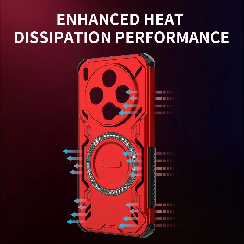 حافظة حماية للعدسة تبديد الحرارة لهاتف Vivo X300 Pro 5G غطاء شحن لاسلكي مغناطيسي Fundas Coque