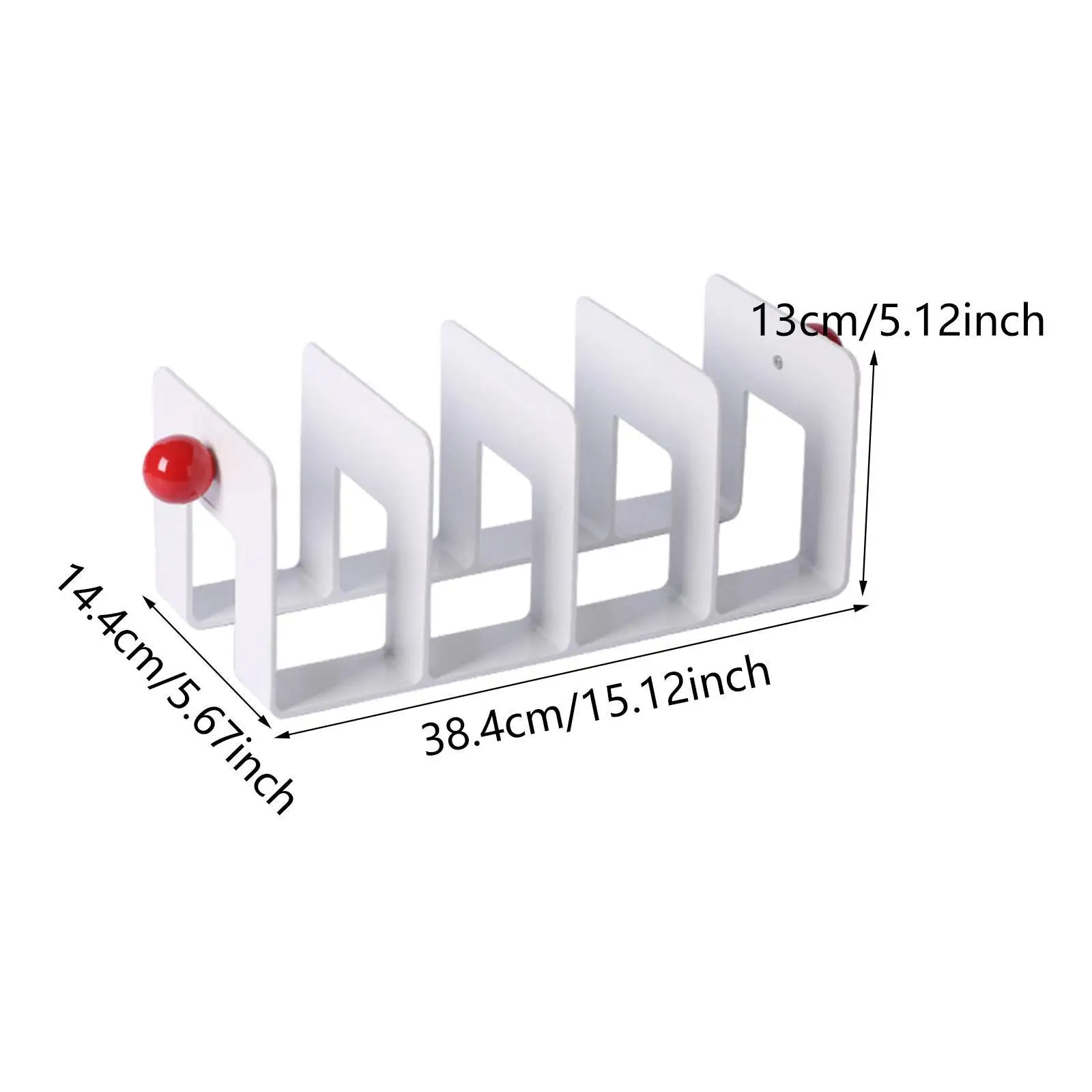 Acrylic Bookend Book Stopper Stationery Desktop Decoration Desk Bookshelf for Heavy Books Vinyl Records Envelopes Recipe Shelves