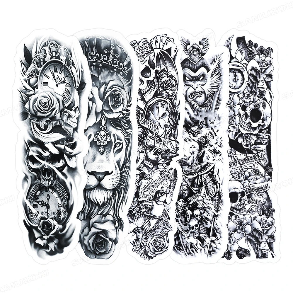 Pair of Front Fork Skull Sticker Decals DIY Motorcycle Graphics Black Skull Design